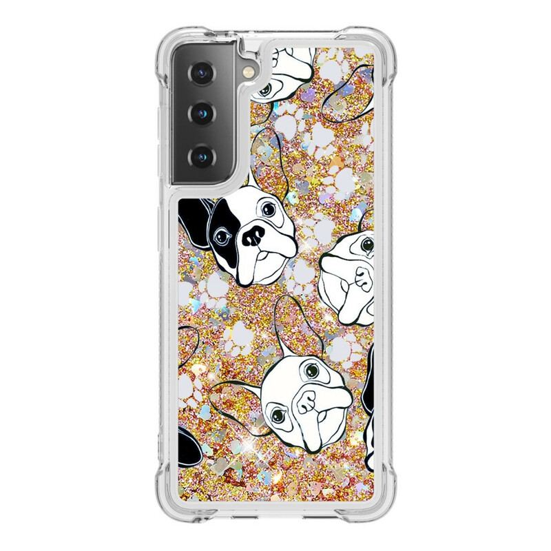 Capa Para Samsung Galaxy S21 5G Mr Dog Lantejoulas