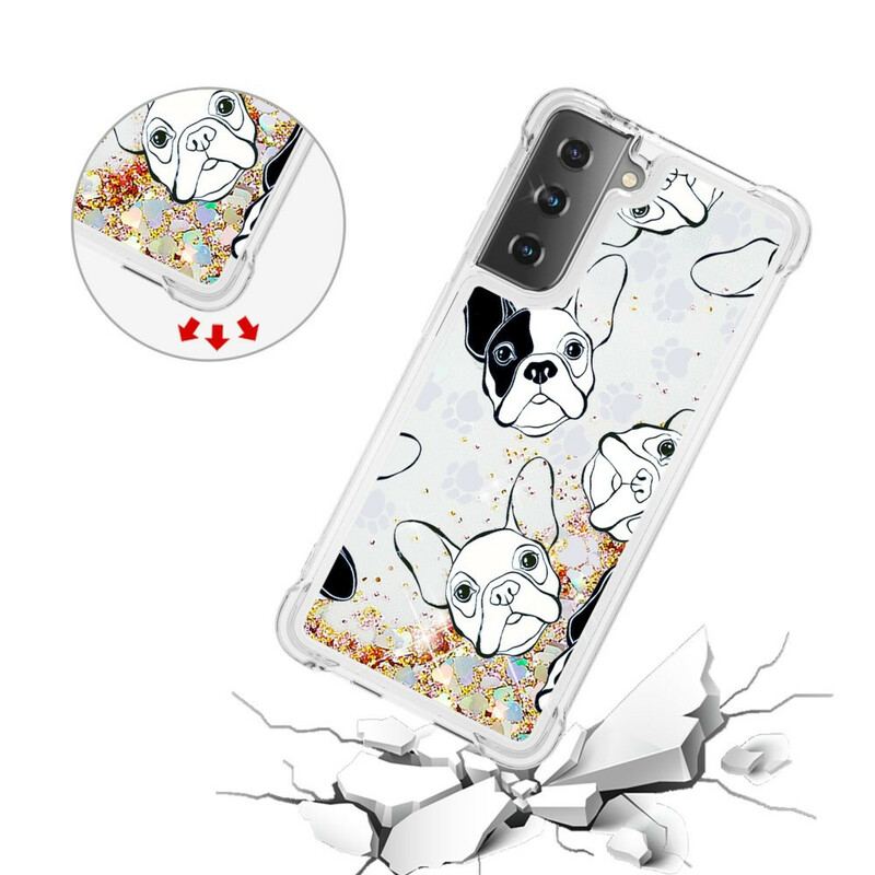 Capa Para Samsung Galaxy S21 5G Mr Dog Lantejoulas