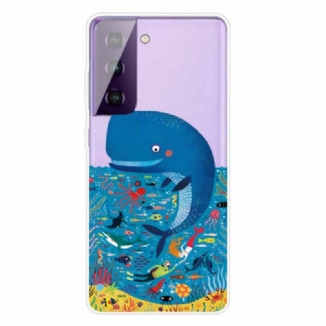 Capa Para Samsung Galaxy S21 5G Mundo Marinho