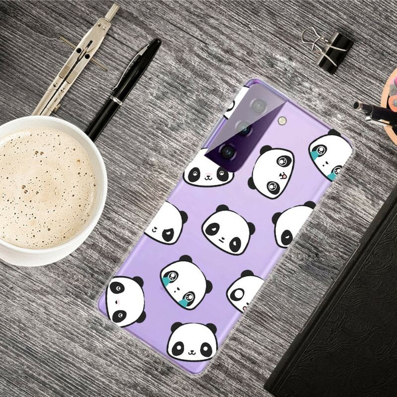 Capa Para Samsung Galaxy S21 5G Pandas Sentimentais