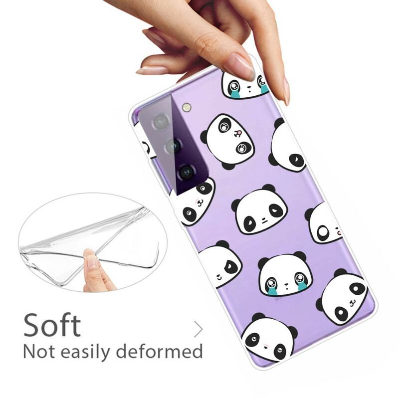 Capa Para Samsung Galaxy S21 5G Pandas Sentimentais