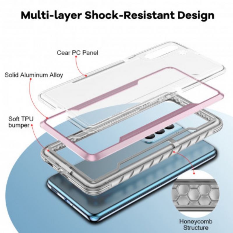 Capa Para Samsung Galaxy S21 5G Pára-choques De Bordas Híbridas Transparentes