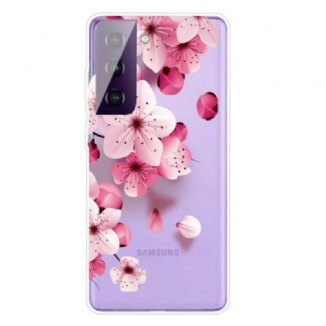 Capa Para Samsung Galaxy S21 5G Pequenas Flores Cor De Rosa