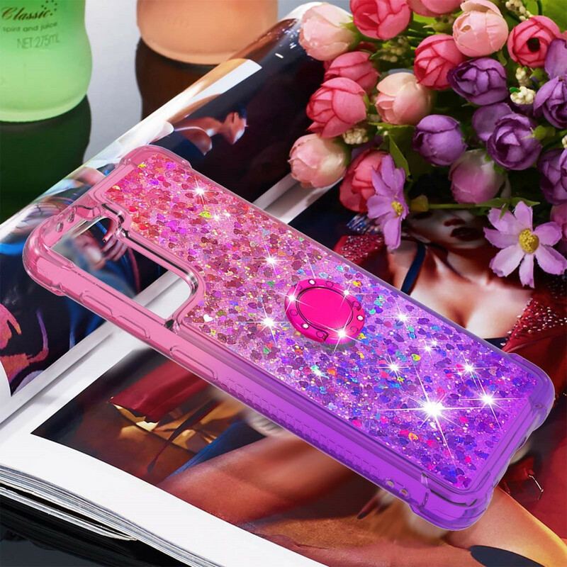 Capa Para Samsung Galaxy S21 5G Suporte De Anel Glitter