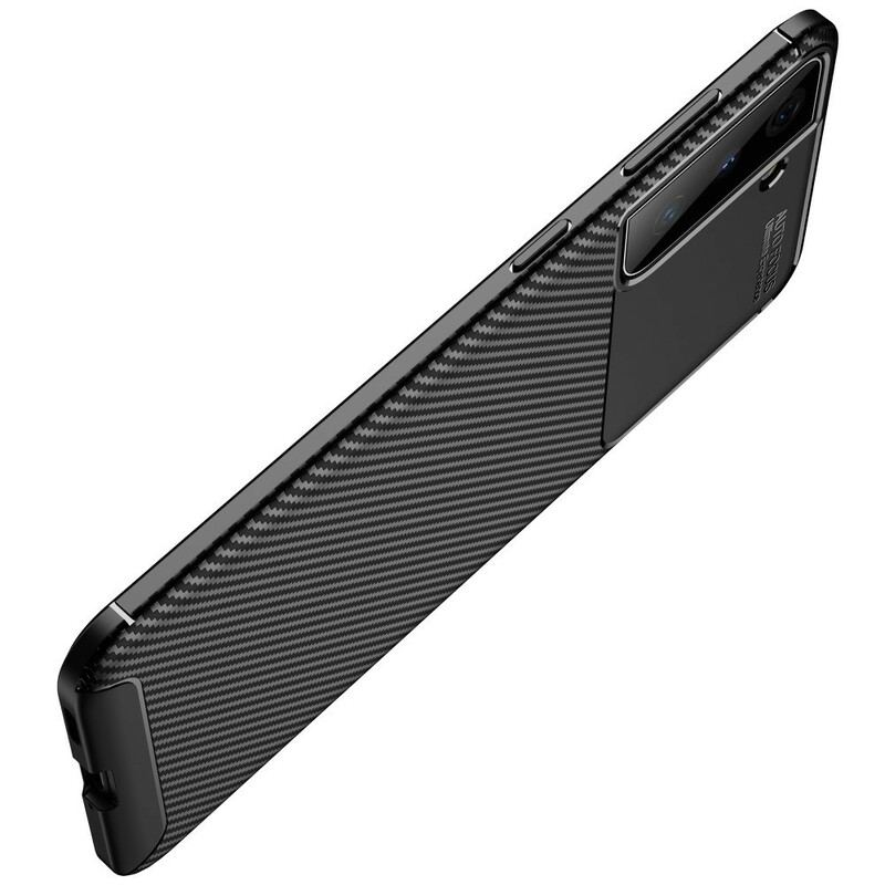 Capa Para Samsung Galaxy S21 5G Textura Flexível De Fibra De Carbono