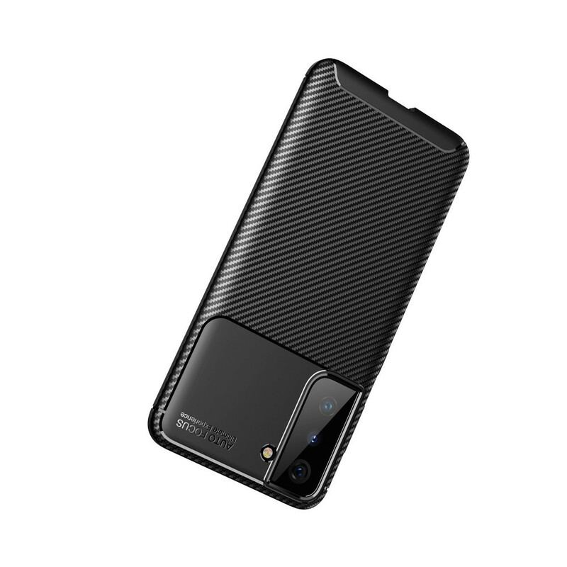 Capa Para Samsung Galaxy S21 5G Textura Flexível De Fibra De Carbono