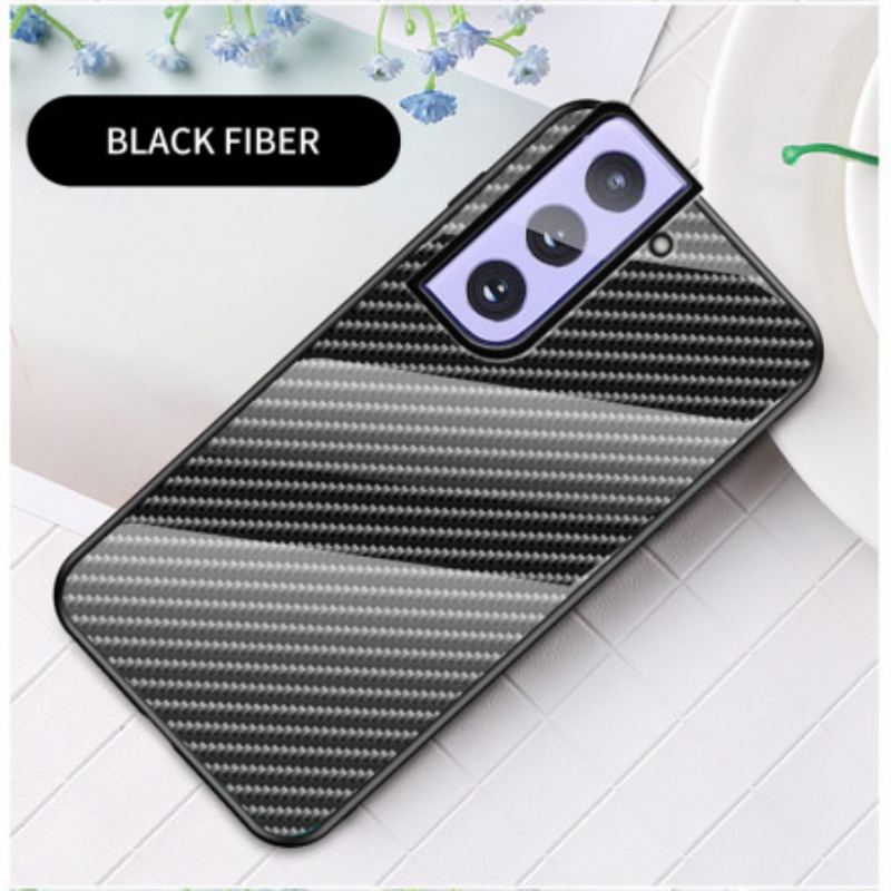 Capa Para Samsung Galaxy S21 5G Vidro Temperado De Fibra De Carbono