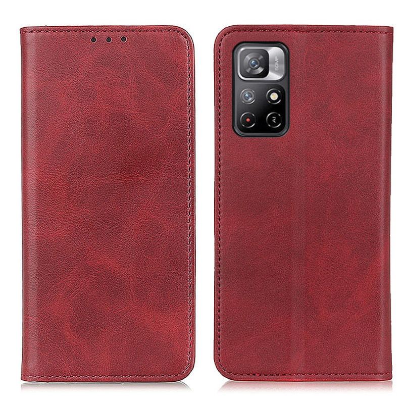 Capa De Celular Para Poco M4 Pro 5G Flip Couro Rachado