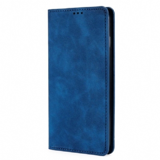 Capa De Celular Para Poco M4 Pro 5G Flip Efeito De Couro Skin-touch