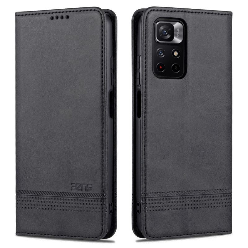 Capa De Celular Para Poco M4 Pro 5G Flip Estilo De Couro Azns