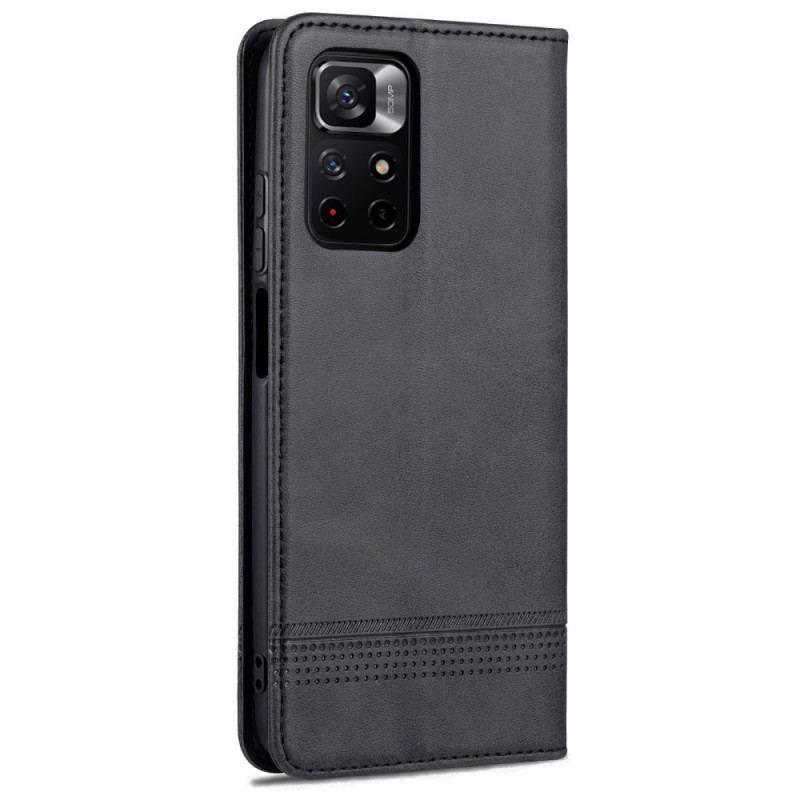 Capa De Celular Para Poco M4 Pro 5G Flip Estilo De Couro Azns