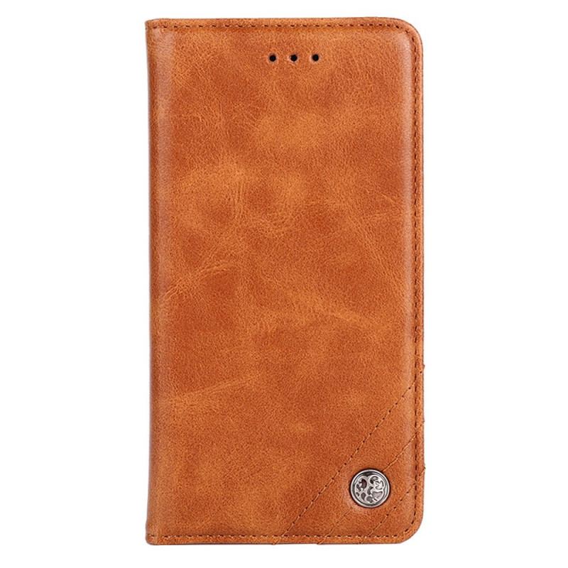 Capa De Celular Para Poco M4 Pro 5G Flip Estilo Rebite De Couro