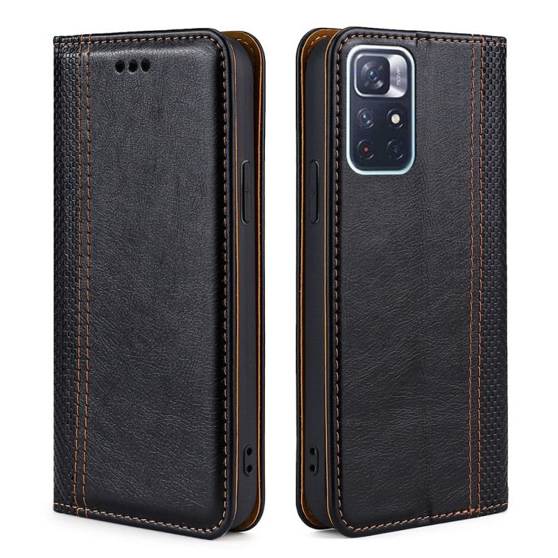 Capa De Celular Para Poco M4 Pro 5G Flip Estilo Vintage De Couro