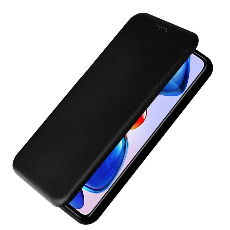 Capa De Celular Para Poco M4 Pro 5G Flip Fibra De Carbono