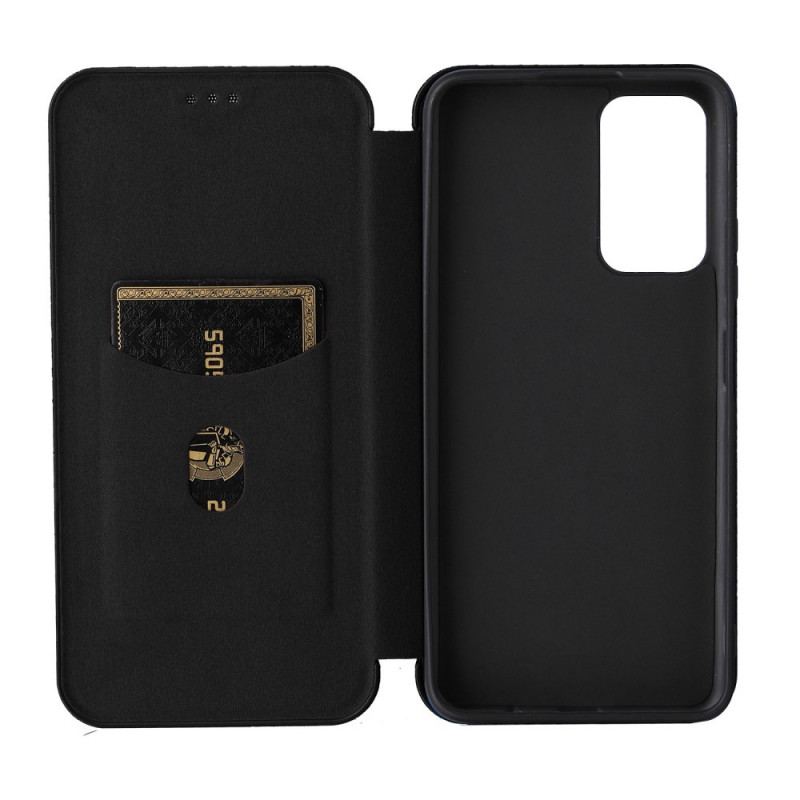 Capa De Celular Para Poco M4 Pro 5G Flip Fibra De Carbono