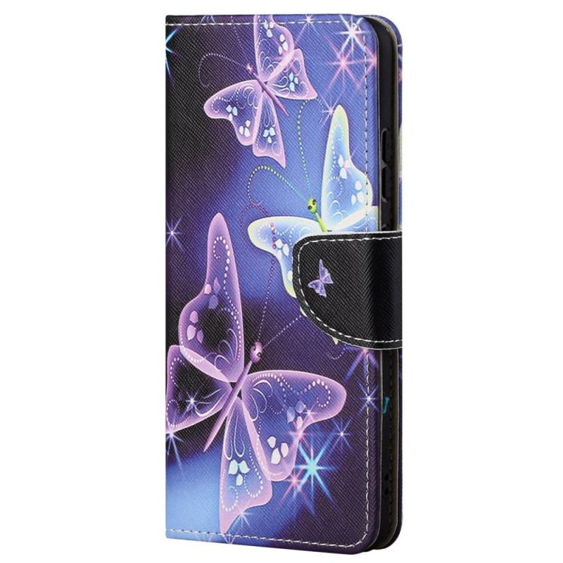 Capa Flip Para Poco M4 Pro 5G Borboletas De Design