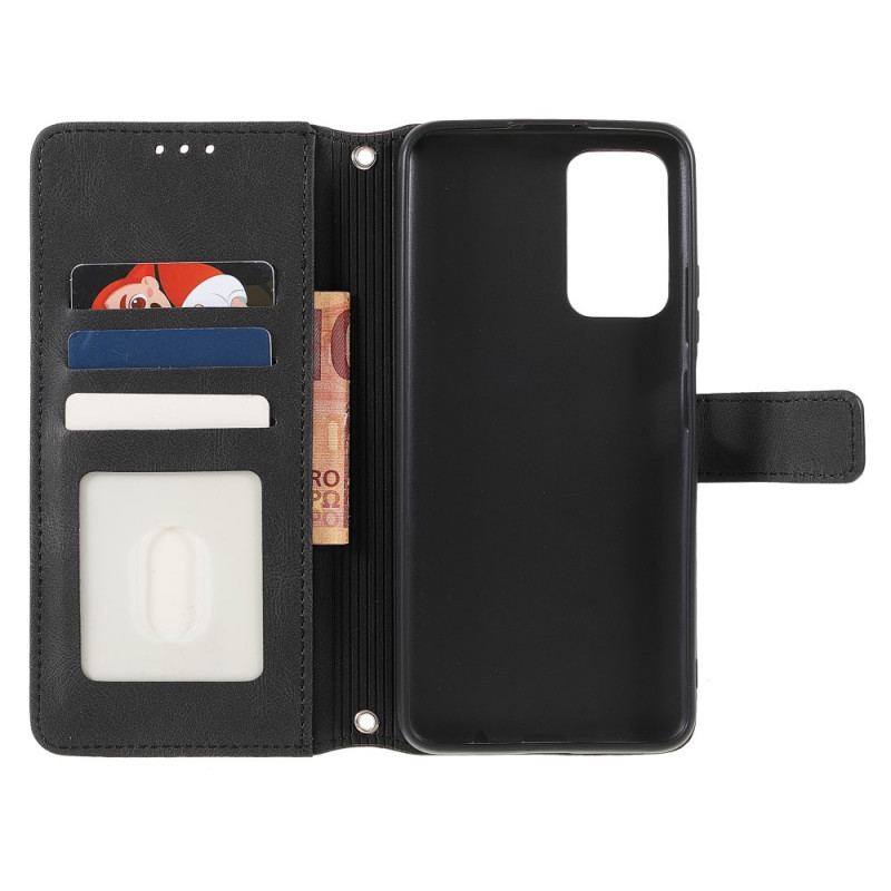 Capa Flip Para Poco M4 Pro 5G Costuras De Renda