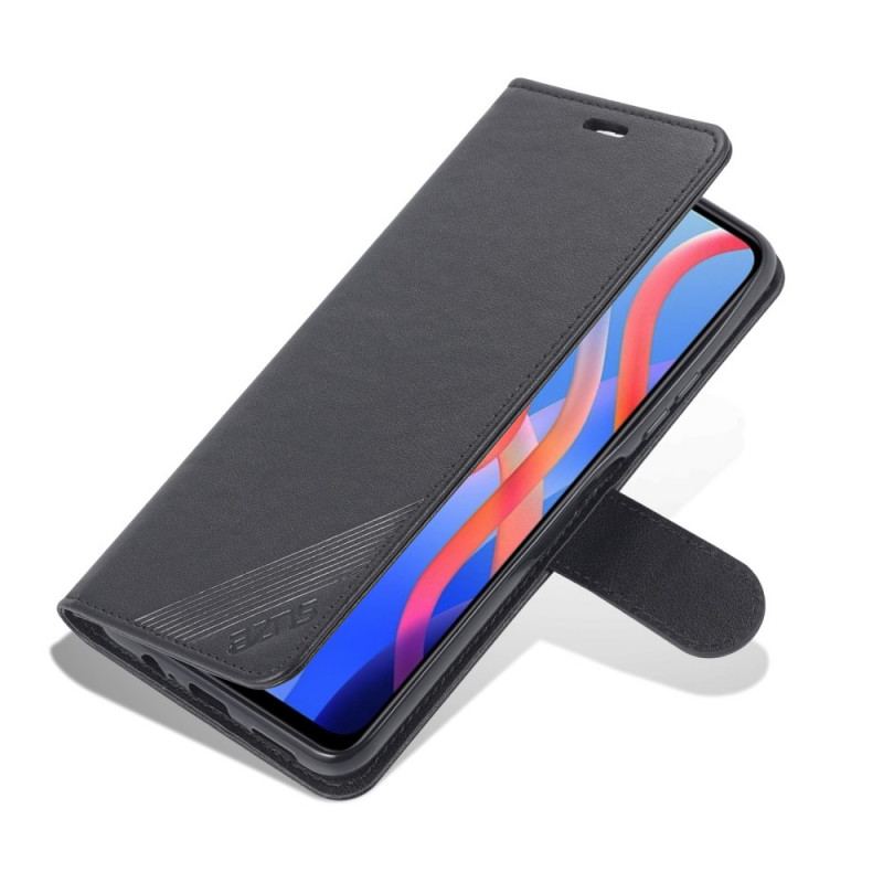 Capa Flip Para Poco M4 Pro 5G Couro Sintético Azns