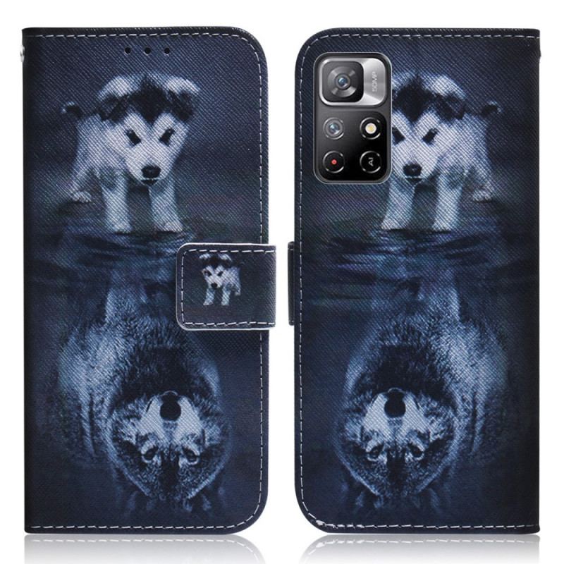 Capa Flip Para Poco M4 Pro 5G Ernesto O Lobo