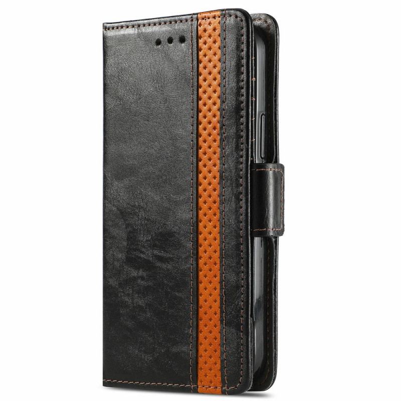 Capa Flip Para Poco M4 Pro 5G Fecho Duplo Bicolor