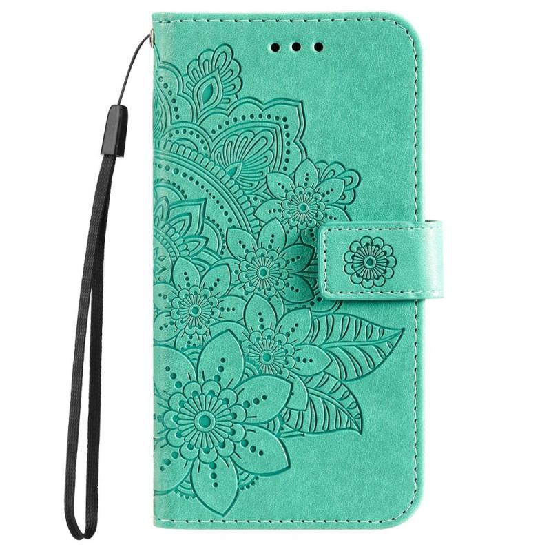 Capa Flip Para Poco M4 Pro 5G Flor Mandala