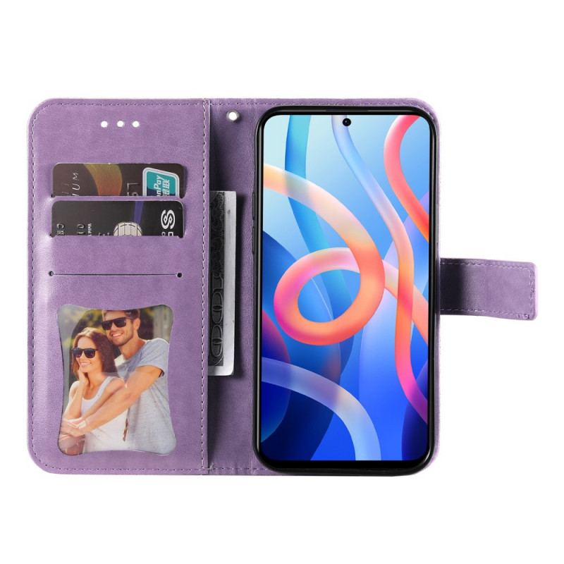 Capa Flip Para Poco M4 Pro 5G Flor Mandala