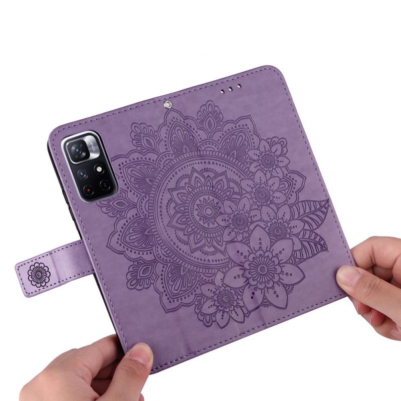 Capa Flip Para Poco M4 Pro 5G Flor Mandala