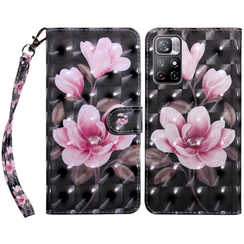 Capa Flip Para Poco M4 Pro 5G Flores Em Flor