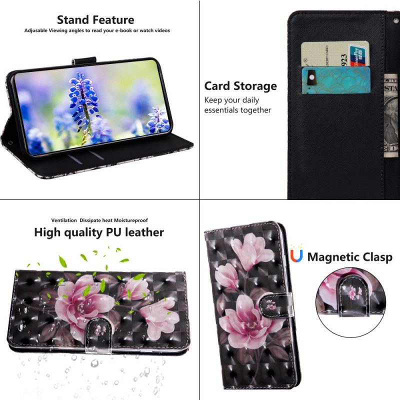 Capa Flip Para Poco M4 Pro 5G Flores Em Flor