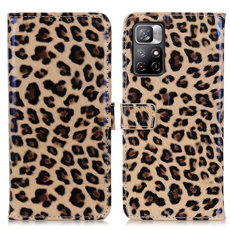 Capa Flip Para Poco M4 Pro 5G Leopardo