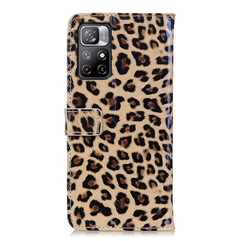 Capa Flip Para Poco M4 Pro 5G Leopardo