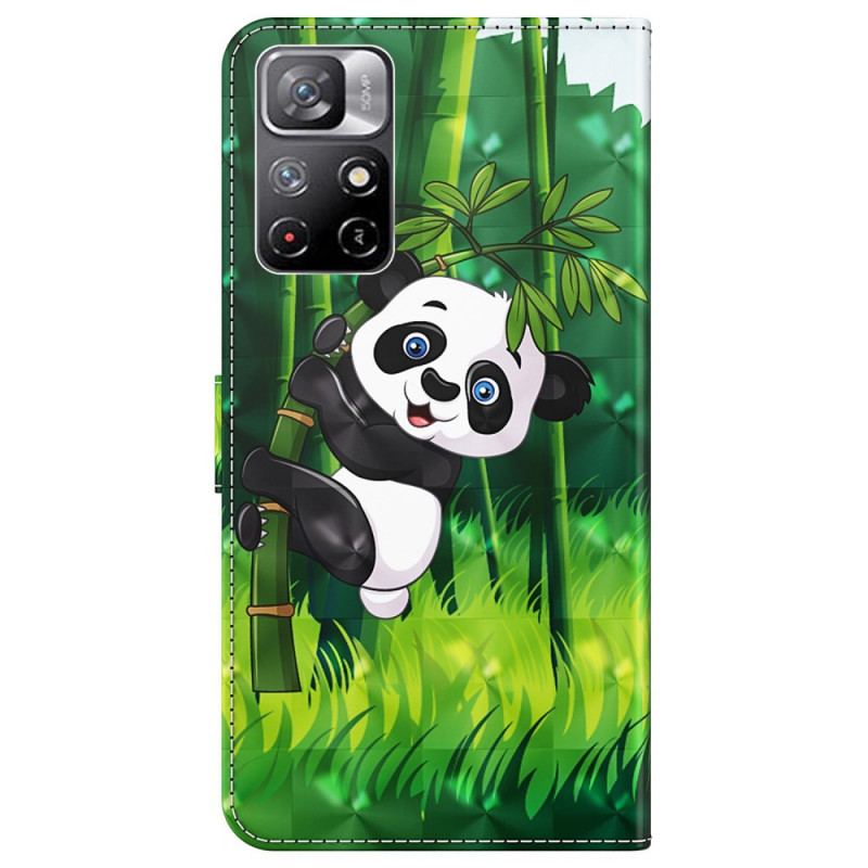 Capa Flip Para Poco M4 Pro 5G Panda E Bambu