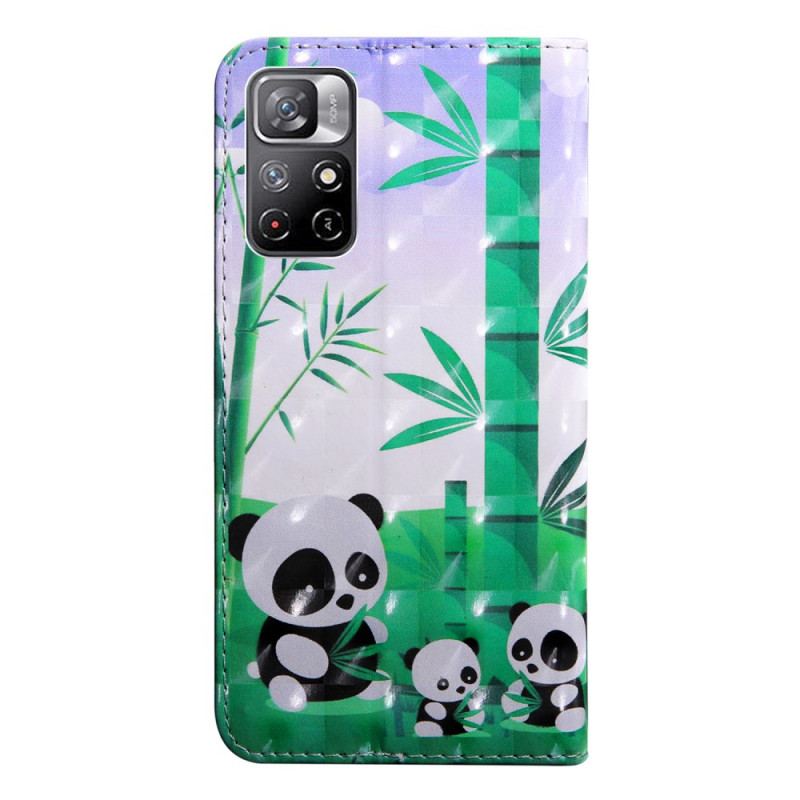 Capa Flip Para Poco M4 Pro 5G Pandas Pontos De Luz