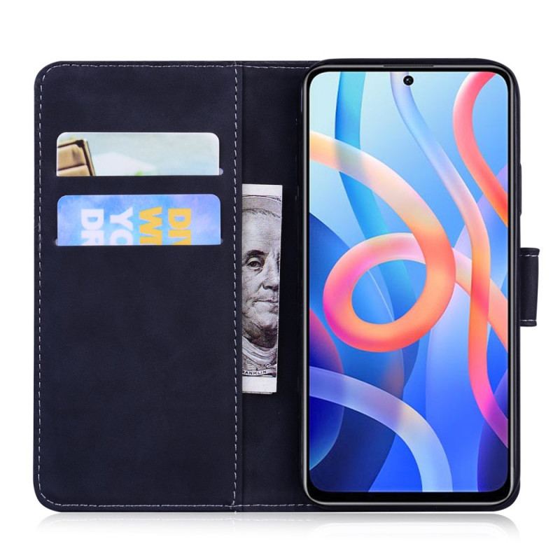 Capa Flip Para Poco M4 Pro 5G Série De Cores Sólidas