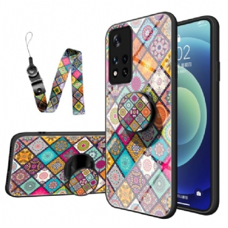 Capa Para Poco M4 Pro 5G Suporte Magnético Patchwork