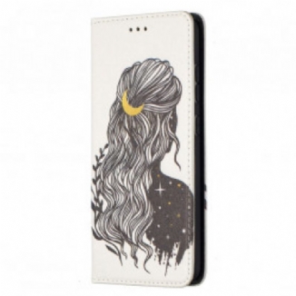 Capa De Celular Para Samsung Galaxy A52 4G / A52 5G / A52s 5G Flip Cabelo Bonito