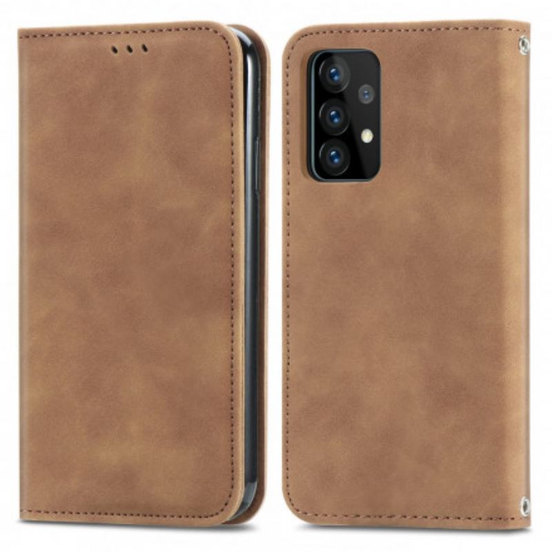 Capa De Celular Para Samsung Galaxy A52 4G / A52 5G / A52s 5G Flip Efeito Couro Chique