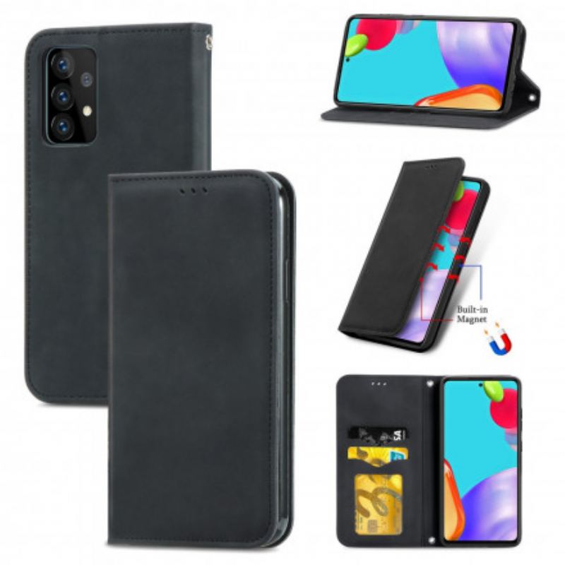 Capa De Celular Para Samsung Galaxy A52 4G / A52 5G / A52s 5G Flip Efeito Couro Chique