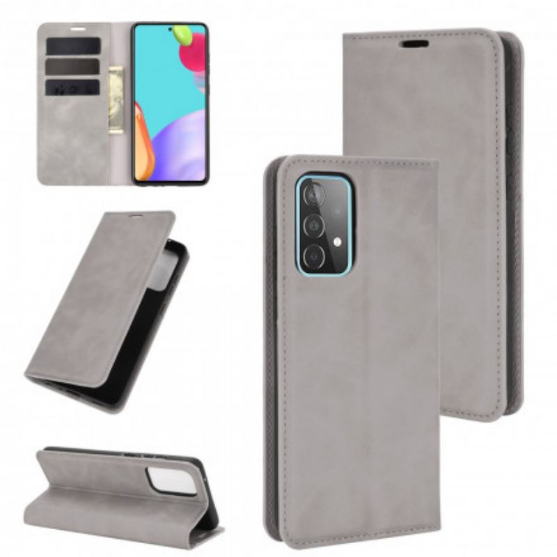 Capa De Celular Para Samsung Galaxy A52 4G / A52 5G / A52s 5G Flip Efeito Couro Macio