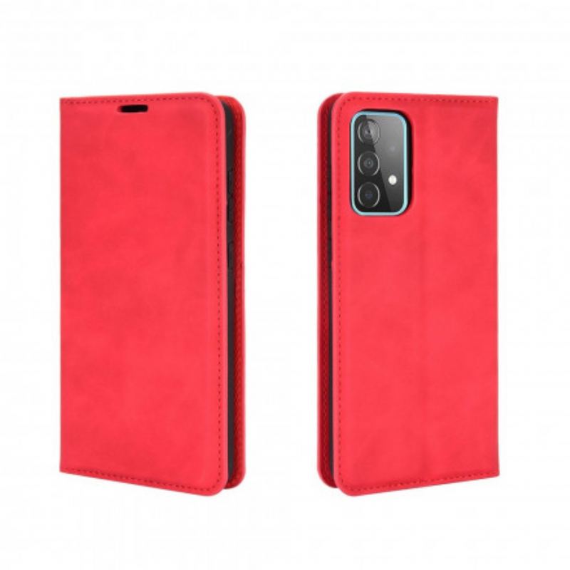 Capa De Celular Para Samsung Galaxy A52 4G / A52 5G / A52s 5G Flip Efeito Couro Macio