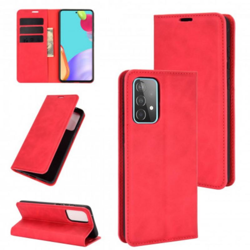 Capa De Celular Para Samsung Galaxy A52 4G / A52 5G / A52s 5G Flip Efeito Couro Macio