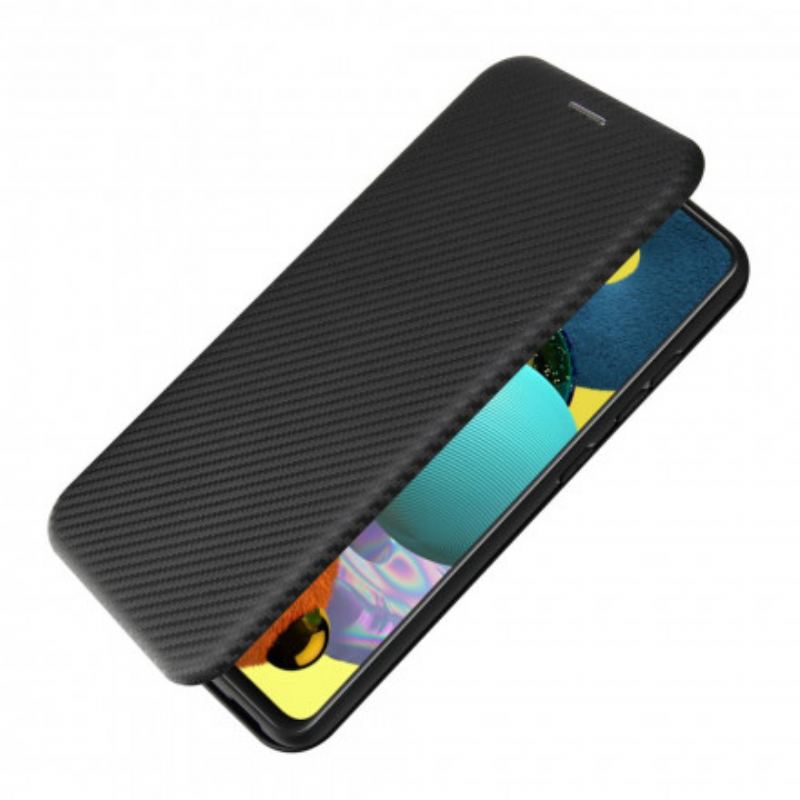 Capa De Celular Para Samsung Galaxy A52 4G / A52 5G / A52s 5G Flip Fibra De Carbono