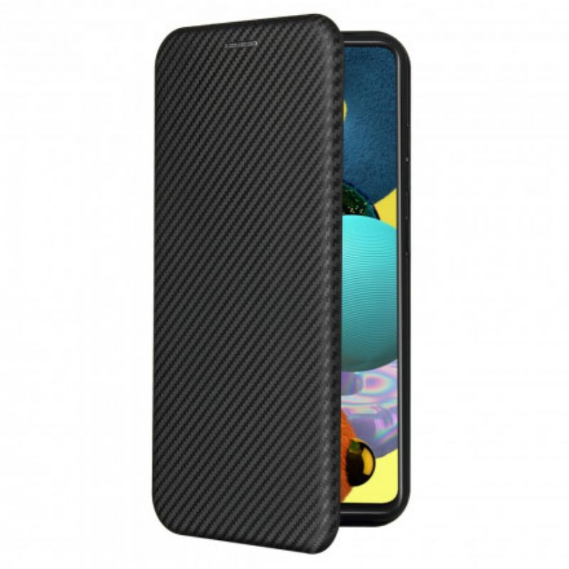 Capa De Celular Para Samsung Galaxy A52 4G / A52 5G / A52s 5G Flip Fibra De Carbono