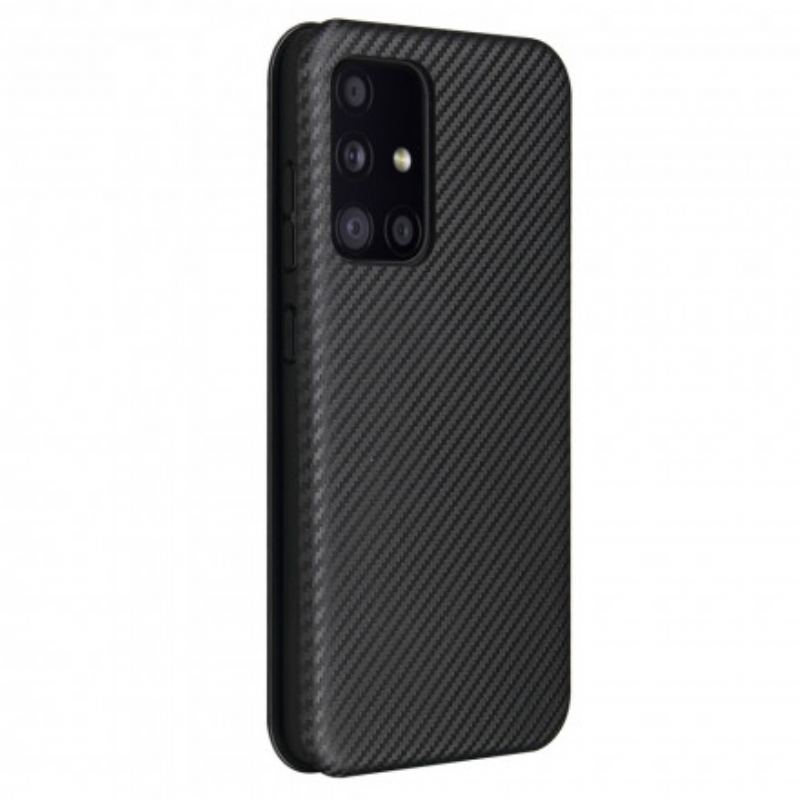 Capa De Celular Para Samsung Galaxy A52 4G / A52 5G / A52s 5G Flip Fibra De Carbono