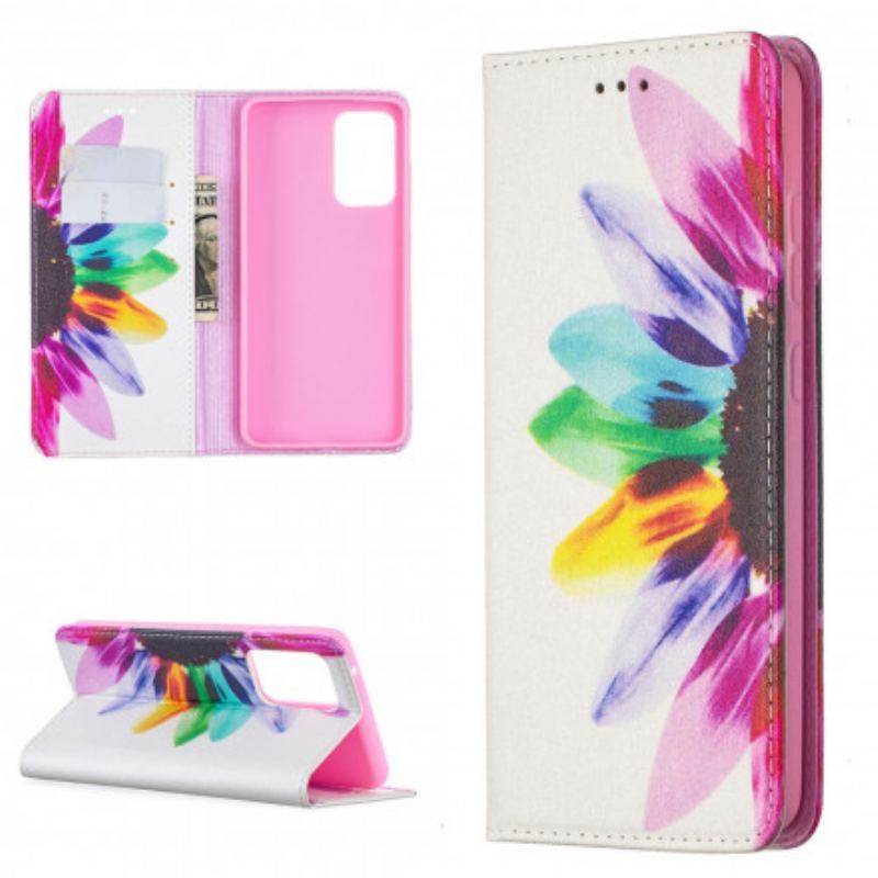 Capa De Celular Para Samsung Galaxy A52 4G / A52 5G / A52s 5G Flip Flor Aquarela