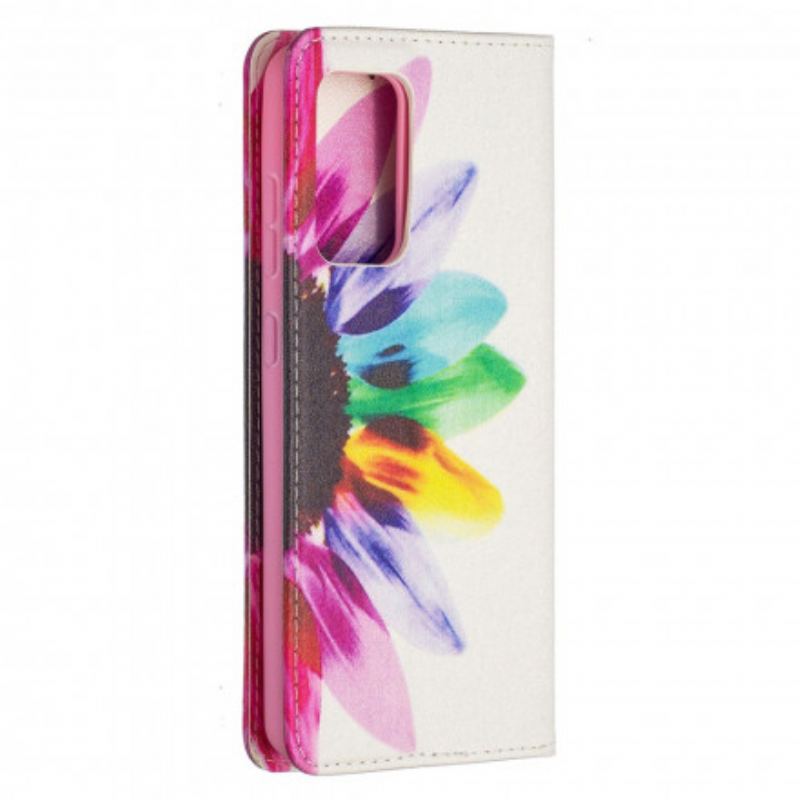 Capa De Celular Para Samsung Galaxy A52 4G / A52 5G / A52s 5G Flip Flor Aquarela