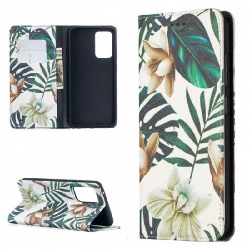 Capa De Celular Para Samsung Galaxy A52 4G / A52 5G / A52s 5G Flip Folhas