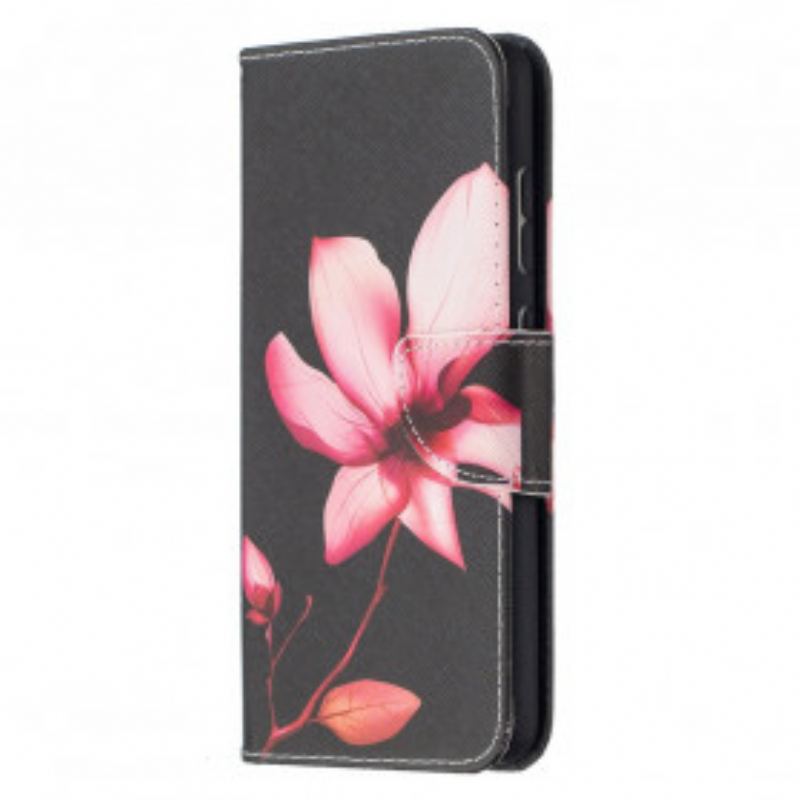 Capa De Couro Para Samsung Galaxy A52 4G / A52 5G / A52s 5G Flor Rosa