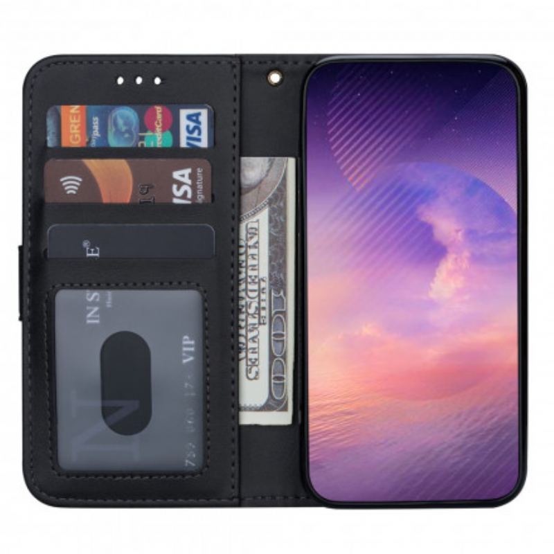 Capa De Couro Para Samsung Galaxy A52 4G / A52 5G / A52s 5G Porta-moedas Efeito Couro