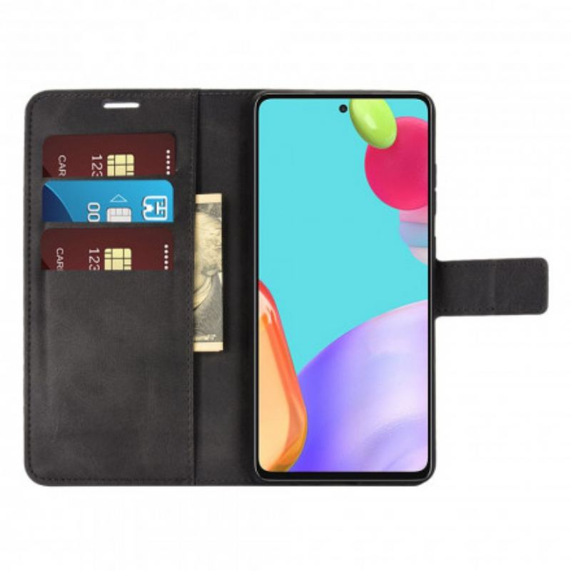 Capa Em Pele Para Samsung Galaxy A52 4G / A52 5G / A52s 5G Couro Sintético Fino